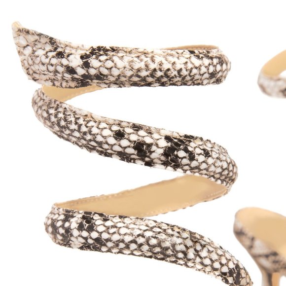 NEW๐ฅ Snake Thong Open Toe Coil Ankle Strap Sandal - Picture 6 of 7